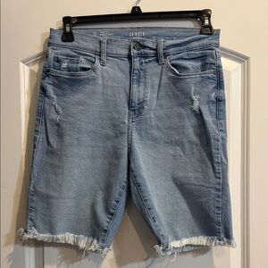 Ana Light Blue Distressed Denim Shorts